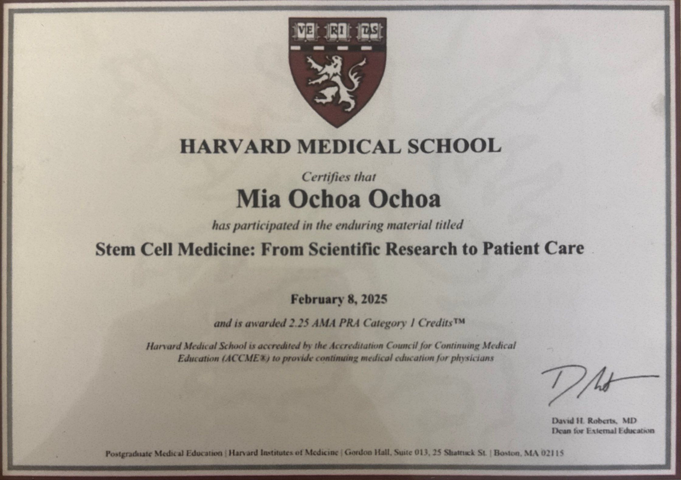 Harvard Medical School — Stem Cell Medicine